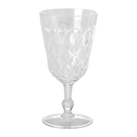 Clear Swirl Embossed Acrylic Wine Glass Rice DK